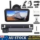 Solar Wireless 5" Monitor Backup Camera For Car Truck Trailer Reverse Rear View