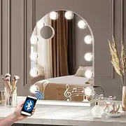 Oikiture Vanity Makeup Mirror with Light 60 x 43cm Hollywood Mirror Magnifying Mirror