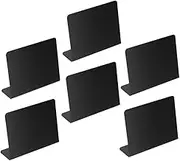 ULTECHNOVO 6pcs Chalkboard Signs Small Dining Room Table PVC Chalk Board Easel Sign Chalkboard Signs Black