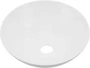 Vessel Sink, Round Bowl Modern Acrylic Countertop Vessel Sink White 327.6x129.1mm Bowl for Caravans Campers Yachts Bathroom RV Parts and Accessories RV Parts and Accessories