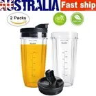2Pack Replacement Parts Cup with sip & seal Lids for Nutri Ninja Bullet Auto IQ