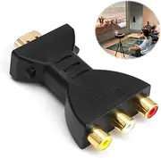 1080P HDMI to RCA AV Converter, High-Definition HDMI to Composite Adapter with USB Charging, Compatible with TV Laptop Xbox PS2 PS3 STB VHS VCR and DVD Player Easy Plug-and-Play Setup