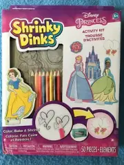 DISNEY PRINCESS Shrinky Dinks Activity Kit 50 Pieces Just Play 2022 NEW Sealed