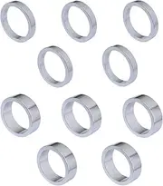 10X Bicycle Head Stem Spacer Replacement Head Tube Spacer Aluminum Alloy Headset Washer Accessories Compatible with Front Stem Fork MTB Bike BMX Mountain Bike