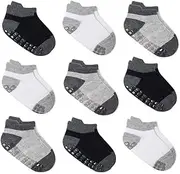 [Bearbay] Baby Non Slip Ankle Socks with Grippers (9 Pair) for 0 months-7 years old Walking Socks