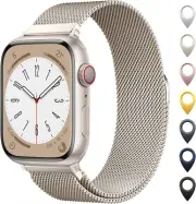 Metal Mesh Band for Apple Watch, Magnetic Adjustable Strap for All Series