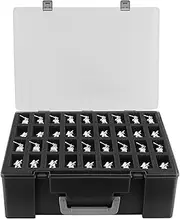 Risou Miniature Storage Sturdy Carrying Figure Case - 108 Slot Figurine Carrying Case, Compatible with Warhammer 40k, Dungeons & Dragons and More, Black