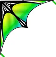 Flying Hoofer Beach Delta Kites for Adults, Extremely Easy to Fly for Beginners(60''X30''), Large Single Line Kites for Kids Ages 4-8, 8-12, Come with 300 FT String Kite Handles.