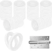 60 Pieces Nylon Flat Washers, 15mm Outer Diameter, 10.2mm Inner Diameter, 2mm Thickness, White Sealing Gasket for Improved Durability and Noise Reduction