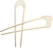 MERRYHAPY Classic French Pin Hairpin u Shaped Hair Sticks for Women Chignon Bun Hair Accessories 2 Pieces
