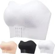 [HeeDz] BreezyPush - Breathable Non-Slip Strapless Front Buckle Push-Up Bra Foxyseniors Bra Non Slip Strapless Bras for Women
