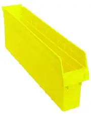 K-QSB805YL-8 8-Pack Store-Max Plastic 8" Shelf Bins, 23-5/8" x 4-3/8" x 8", Y...