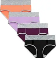[SHACE] 4 Pack Women Briefs Underwear, Women'S No Show Underwear Soft Panties Stretch Hipster Underwears Regular & Plus Size Women'S Panties Seamless Girl Underwear (Multicolour E,XXXXXL), Multicolour E