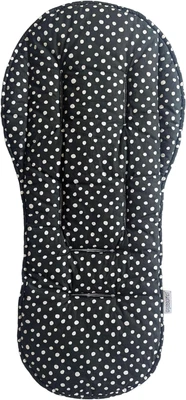 Suessie Pram Liner - Universal and Reversible Seat Liner, Black Dots Colour:B...