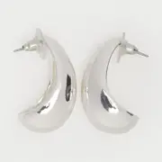 Statement Teardrop Earrings - Silver Tone