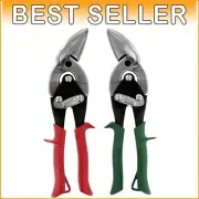 Professional Left & Right Cut Offset Aviation Snip Set with Forged Steel Blades