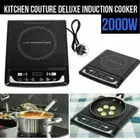 2000W 220V Electric Induction Cooktop Portable Ceramic Cook Top Kitchen Cooker