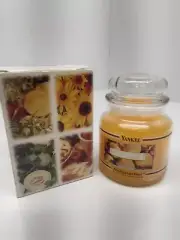 NEW YANKEE CANDLE APRICOT NECTAR 14.5 OZ BLACK BAND HOUSEWARMER RARE!!
