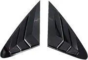 Compatible For Lexus NX200 200t / NX300 300h 2015-2020 Accessories ABS Rear Window Louvers Shutters Blinds Cover Trim 2pcs Car Styling(Black)