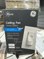 GE Cync Alexa Google Wi-Fi Smart Ceiling Fan Switch Neutral Wire - White #2434