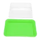 ( Green)Butter Box Quadrate Plastic Butter Storage Box Butter Cutter Cheese