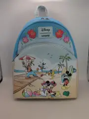 Loungefly Disney Mickey Mouse And Friends Beach Day Mini Backpack NWT!