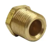 Midland Metal 28-206 28206 1” NPT Brass Pipe Cored Hex Plug Fitting