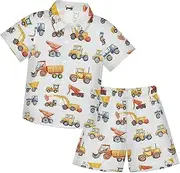 [Caihoyu] Baby-boys Toddler Short Sleeve Shirt Top+shorts Suits Toddler Baby Boy Outfit Infant Little Boy Gift