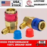 2 Car Air Condition Quick Connector A/C Manifold Gauge High/Low Coupler Adapters