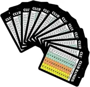 KOMBIUDA 12 Sheet Golf Scorecard Golf Scorecard Range Cards Club Range Chart Training Equipment Aid Card Coated Paper