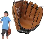 Baseball Mitts | PU Leather Batting Pitcher Thickening Gloves - T Ball Gloves Cushioned Palm Catcher's Mitt, Baseball Accessories for Baseball Catching Wooloo