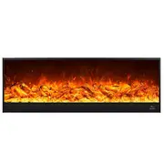 Electric Fireplace Heater with Simulated Flame and Decorative Cabinet
