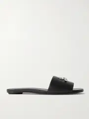[MCQUEEN] MCQUEEN - Embellished Leather Slides - Black - IT39 IT 39 Black