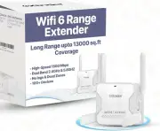 2025 AX1500 Wifi 6 Extender Signal Booster – 13,000 Sq.Ft Coverage, Dual-Band