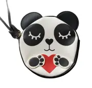 LUV BETSY JOHNSON PANDA BEAR BLACK WHITE WRISTLET BAG CLUTCH NWT NEW