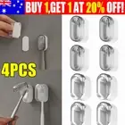 4×Toothbrush Holder Bathroom Suction Cup Wall Mounted Toothbrush Case Dust Cover
