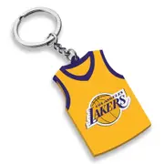 Los Angeles LA Lakers NBA Basketball Rubber Keyring with Team Logo Screen Print