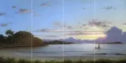 Sailboat on the ocean Tile Mural Kitchen Bathroom Wall Backsplash Marble Ceramic