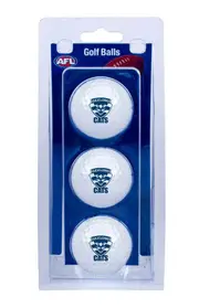 Geelong Cats AFL Golf Ball 3 Pack