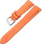 CZKE for Tudor Heritage Rubber Watchband 22mm Silicone Watch Strap for Tudor Heritage Waterproof Bracelets (Color : Orange pin, Size : 22mm)