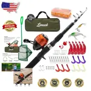 Beginner Fishing Gear for Kids - Telescopic Rod & Full Tackle Box Included