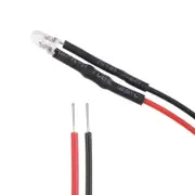 5Pcs DC 12V 3mm Pre Wired LED, Flashing Blue Round Top Clear Lens with Edge