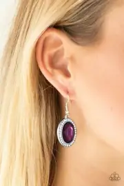 Paparazzi: Only FAME In Town - Purple Earrings