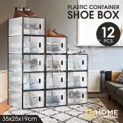 Stackable Shoe Box Storage Sneaker Display Plastic Stackable Organizer Container