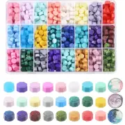 Swpeet 1200Pcs 24 Colors 8Mm Sealing Wax Beads Kit, Octagon Wax Seal Beads Se...