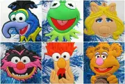 The Muppets 6 Piece Christmas Ornament Set ~BRAND NEW~ Kermit the Frog
