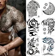 Kotbs 6 Sheets Extra Large Totem Temporary Tattoo Stickers, Waterproof Big Temporary Tattoos for Men Adults Guys Women Body Art Arm Shoulder Chest Make Up Tattoos