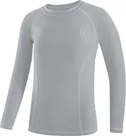 [Runhit] Boys Compression Shirt Kids Navy Long Sleeve Athletic Undershirt Youth Quick Dry Baselayer for Football Baseball