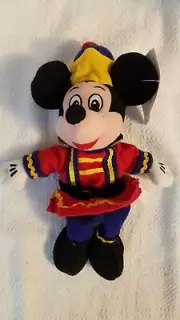 The Disney Store Nutcracker Mickey Mouse Mini Bean Bag Plush Toy With Tags