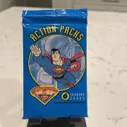 1996 Skybox DC Superman Action Pack Trading Card Pack - Unopened Pack